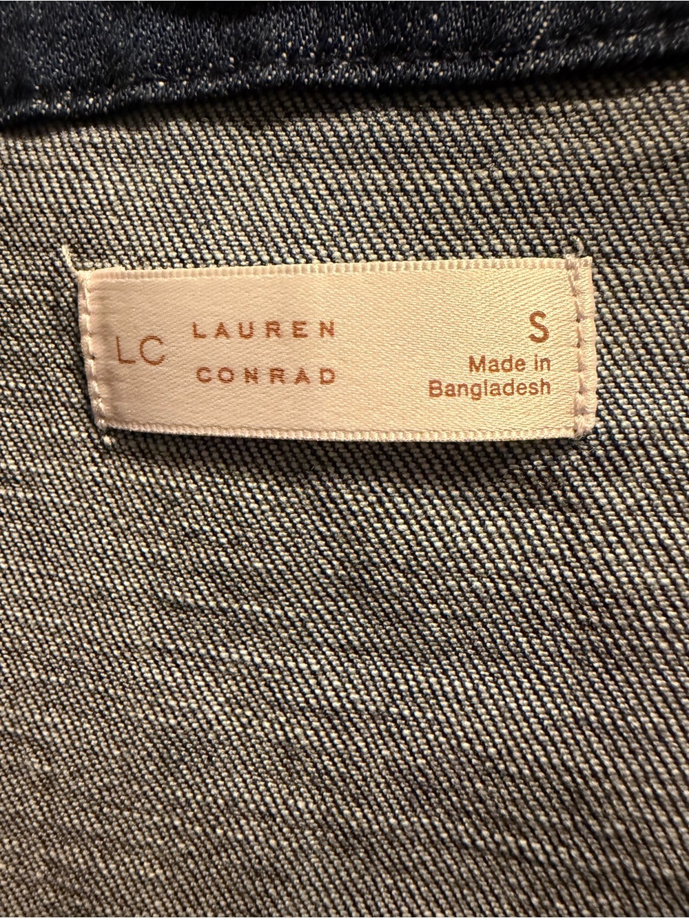 LC Lauren Conrad Blue Denim Button-Front Vest - Picture 4 of 4
